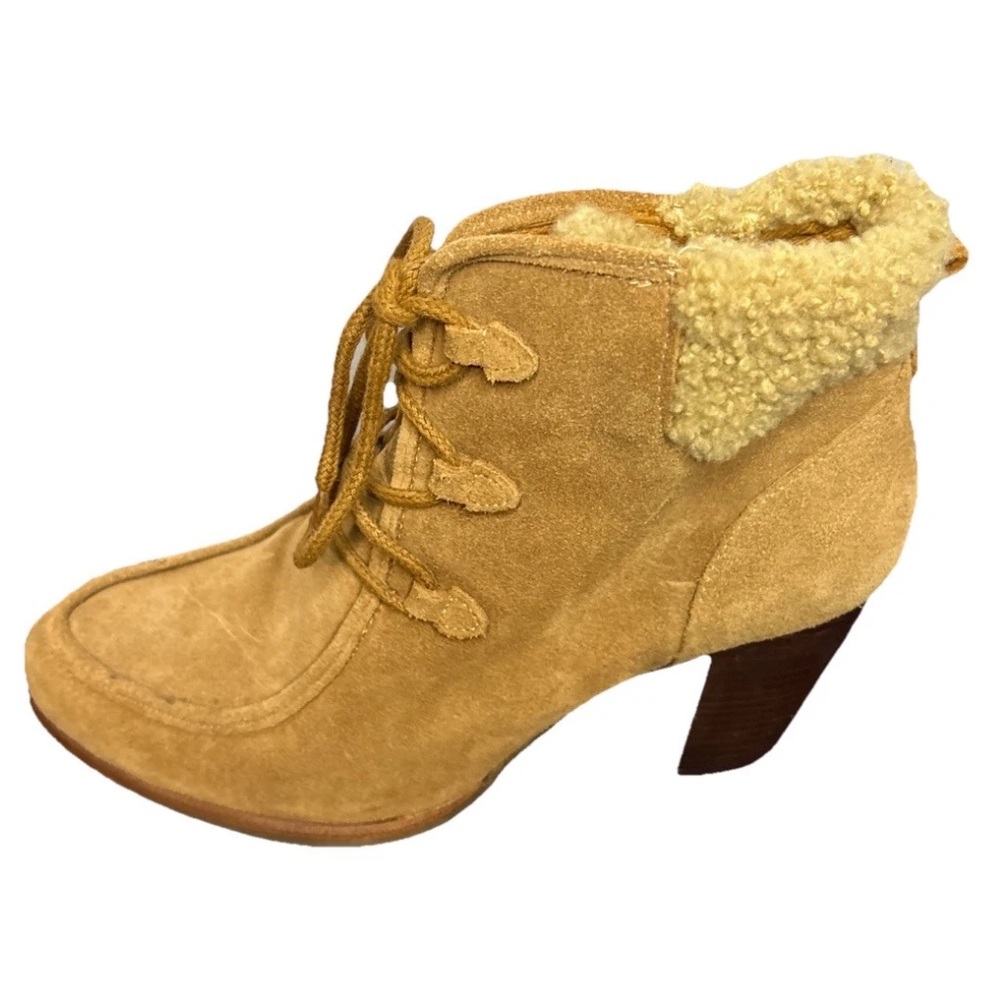UGG Analise Lace Up Booties Brown Suede Size 8.5 Women